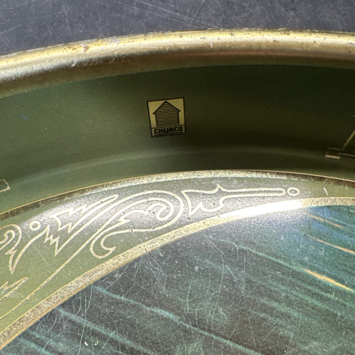 Vintage Clysmic King Of Table Waters Metal Serving Tray 14” Platter