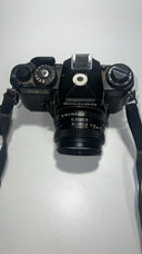 CHINON CE-4 Vintage 35mm SLR Film Camera with Rokinon 49mm- Untested