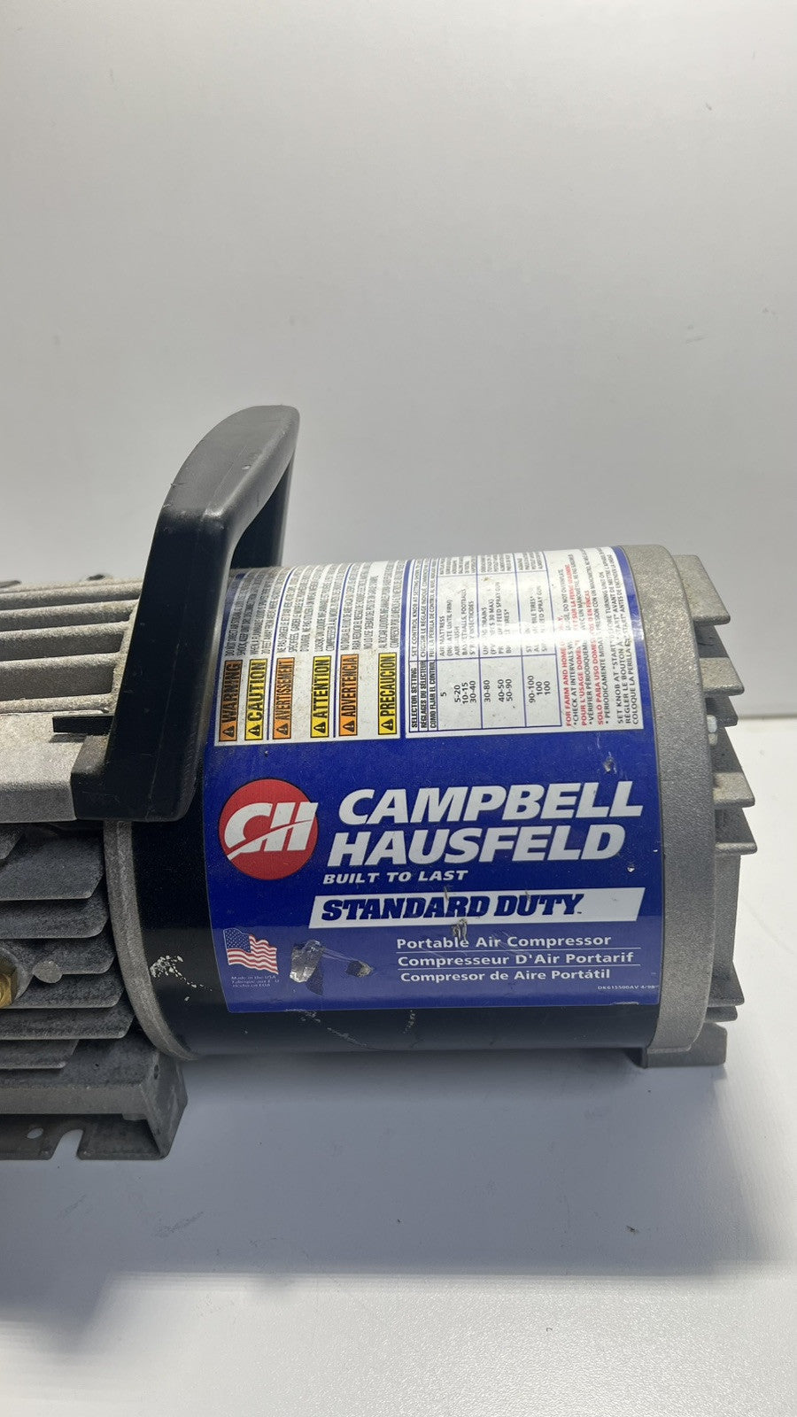 Campbell Hausfeld MT300009 Power Pal Electric Tankless Air Compressor. Works