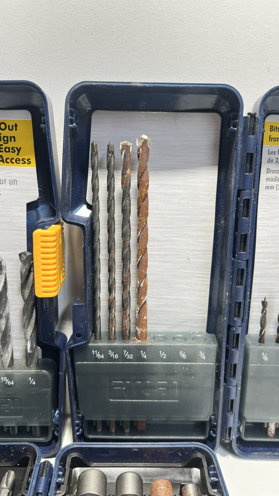 Ryobi Drill Bit Set and screwdriver bit. Lot 3