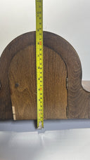 Vintage DDR Sonneberg Wooden Mantel Clock with Gong - For Repair (No Key)