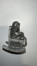 Vintage Fort USA Pewter Mama Bear with Cubs Rocking Chair Figurine #23– 2”