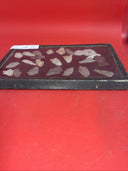 Native American Artifacts Lot 24 w/ Frame Arrowheads Collection 12”x8” Frame #11