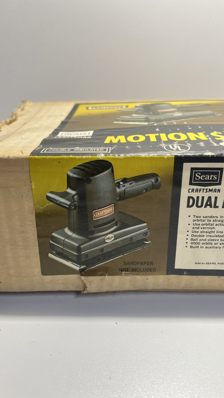 NEW VINTAGE SEARS CRAFTSMAN DUAL MOTION SANDER DOUBLE INSULATED NIB