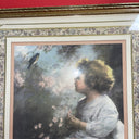 Matted Framed Zula Kenyon Bluebird of Happiness Print Picture 20 X 16 Christian