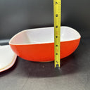 Vintage PYREX Hostess Red Square Casserole Dish with Lid, 2.5 Qt