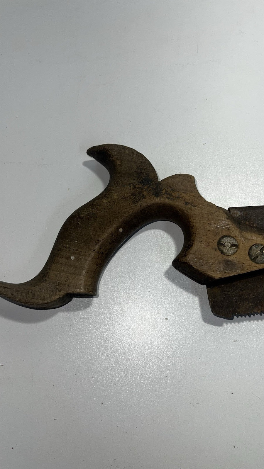 Antique  Jackson Warranted Cast Steel Back Saw 12" Woodworking Shop