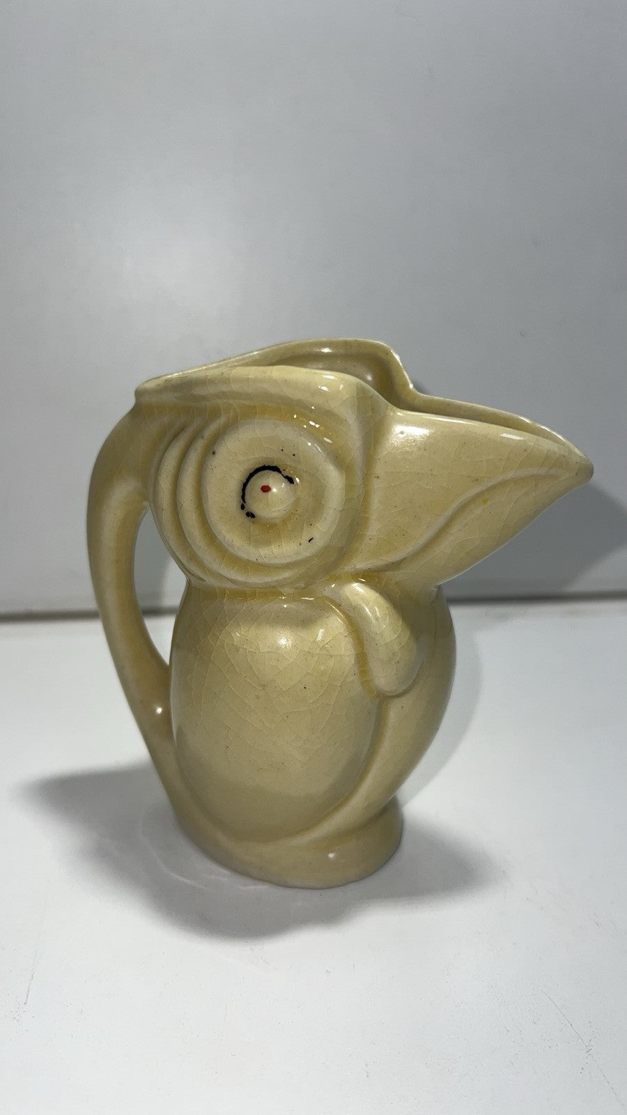 Ceramic Toucan Kookaburra Yellow Pitcher Creamer Made In Japan Vintage