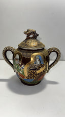 Vintage Japanese Satsuma Moriage Dragon Teapot – Hand Painted, 6” Tall