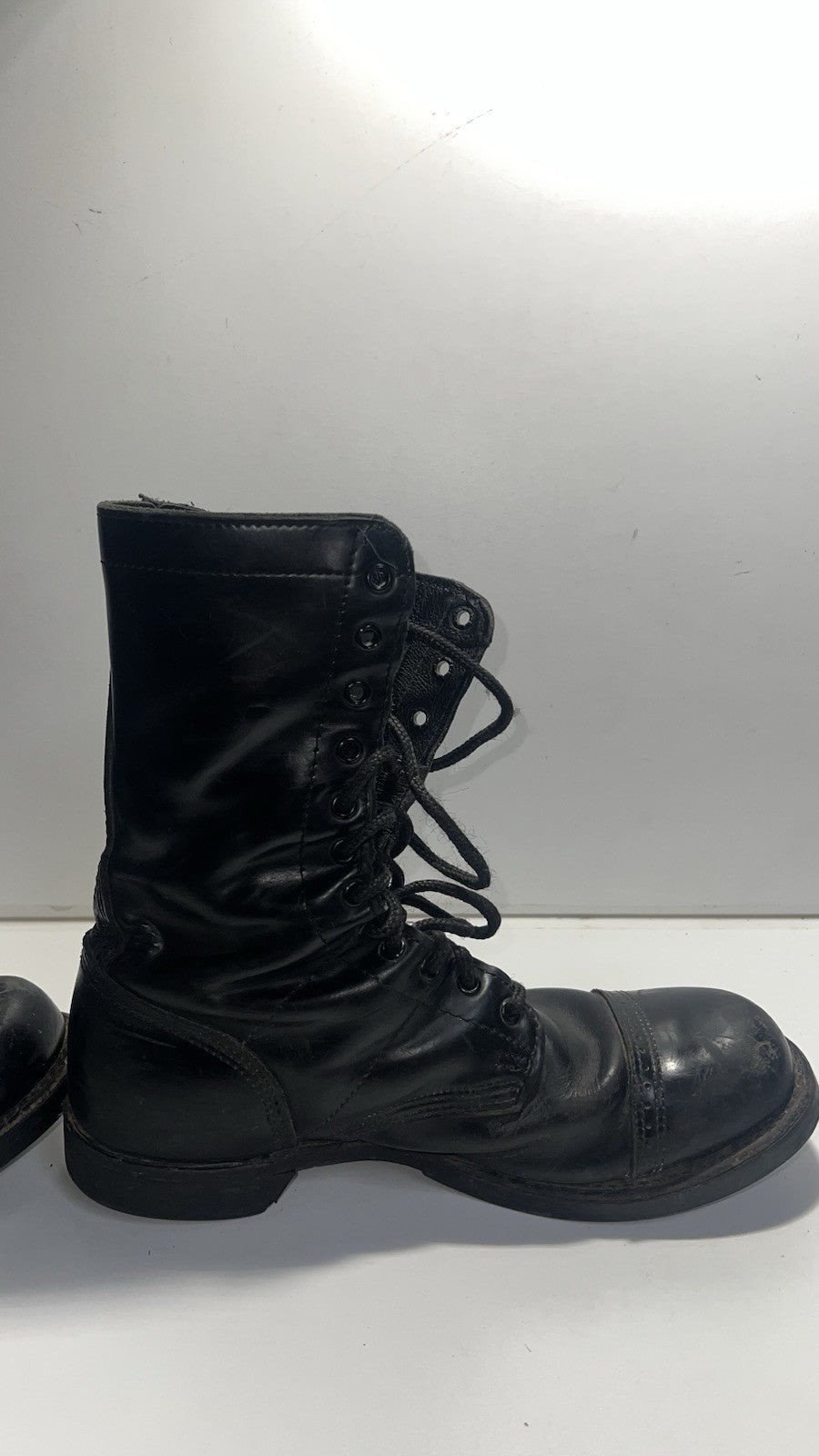 CORCORAN 1500 Airborne Black Leather Jump Boots  9.5 E Military Combat Lace Up
