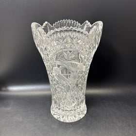 Vintage Hofbauer Byrdes Crystal Birds Vase 10” Tall