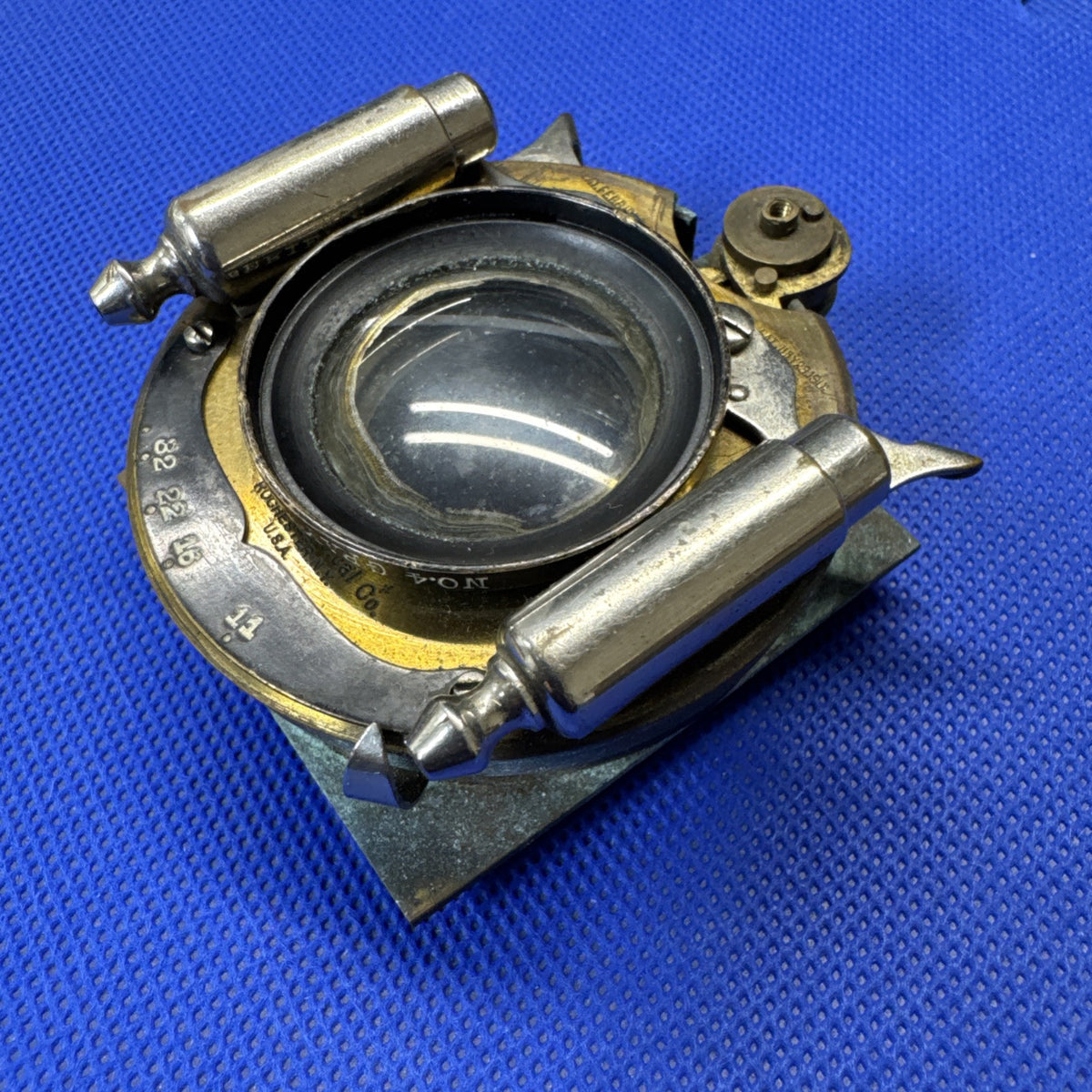 Antique Brass Lens Wollensak Optical Co./ For Parts