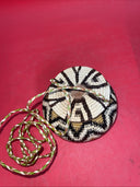 African Hand Woven Basket with Lid 3”x4”