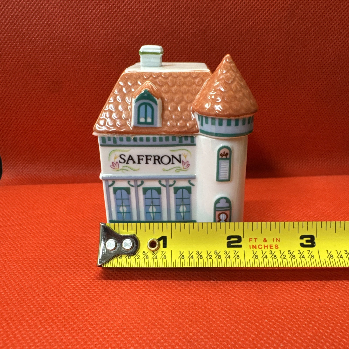 Vintage 1989 Lenox Spice Village SAFFRON Spice House With Lid
