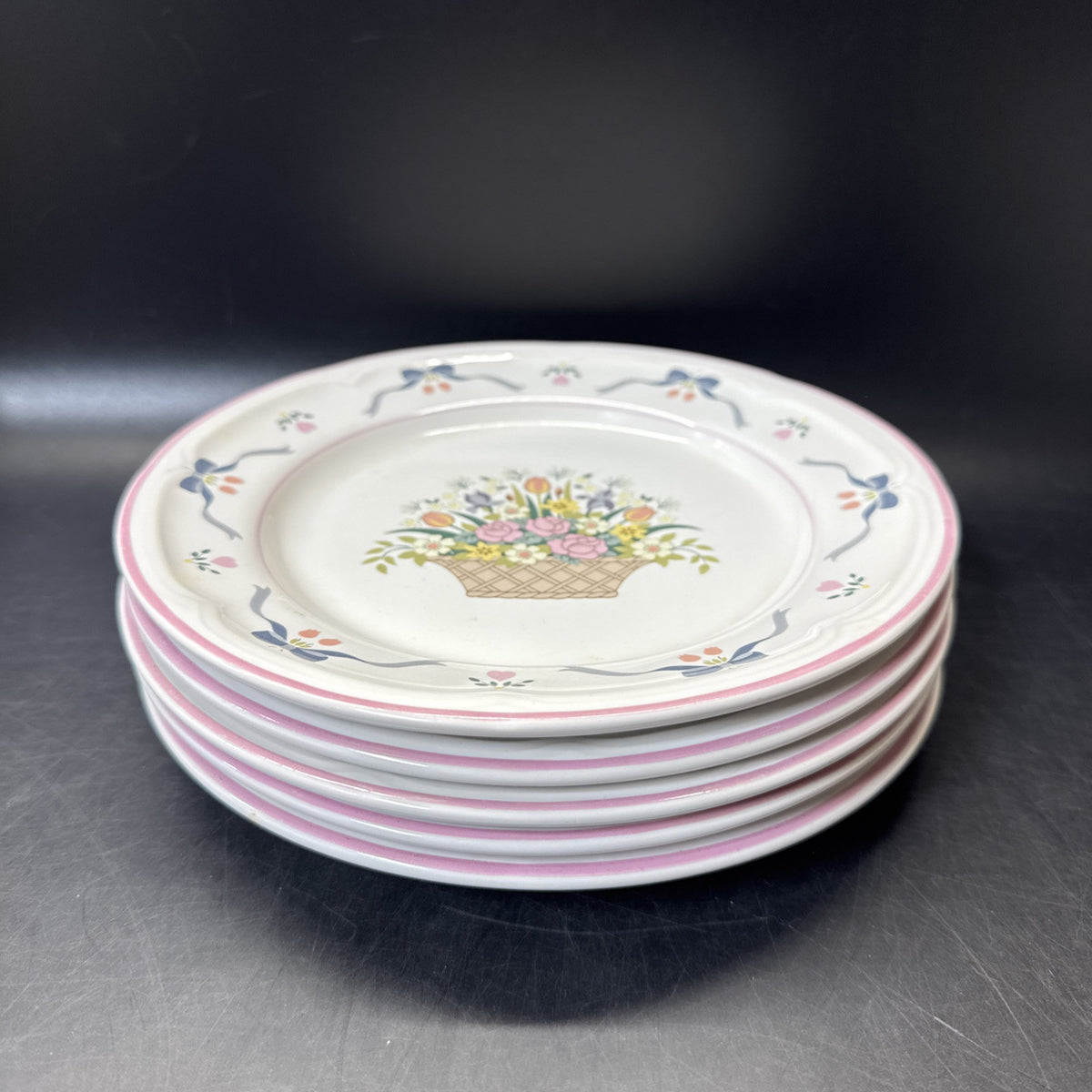 Sango Stoneware Chesapeake Plate 7.5”/ Set Of 5