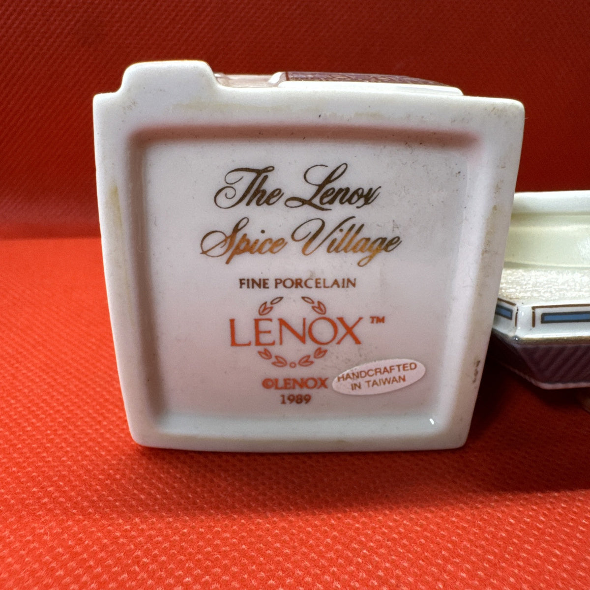 Vintage 1989 Lenox Spice Village SAGE House Jar With Lid