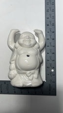 Benihana Happy Buddha Hands Up 7" Tiki White Ceramic Cocktail Mug Cup Vintage