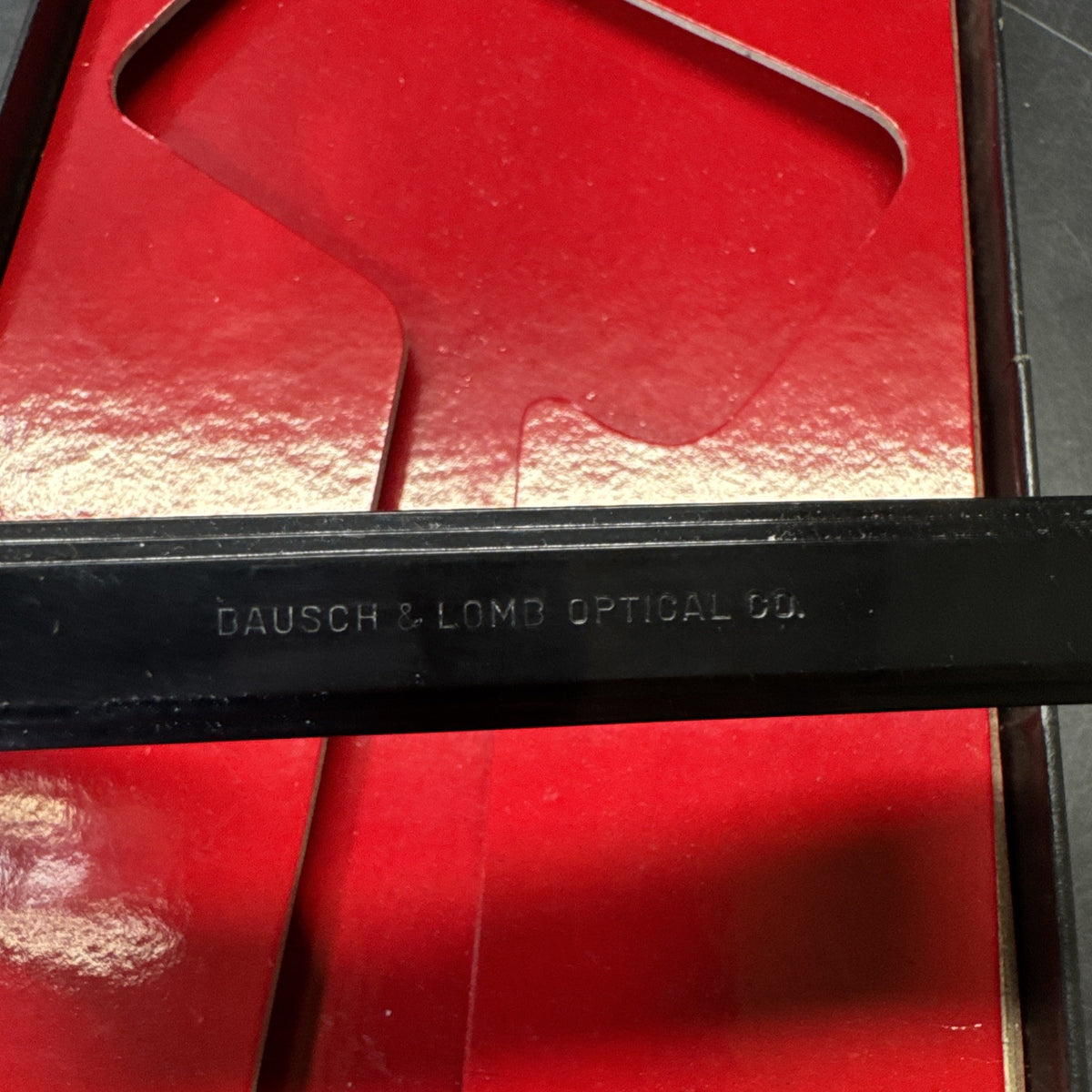 Vintage Bausch & Lomb Reading Glass Rectangular Reader Pearl Black w/ Box USA