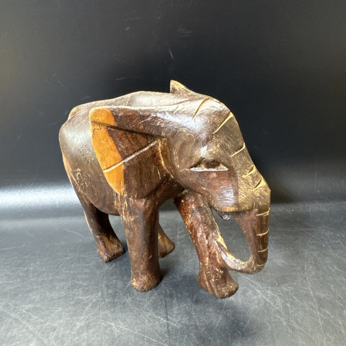 Wooden Elephant Statue Hand Carved Decoration Home