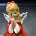 Vintage Josef Originals Christmas 1950s Angel Girl Music Box Holly Kitschy