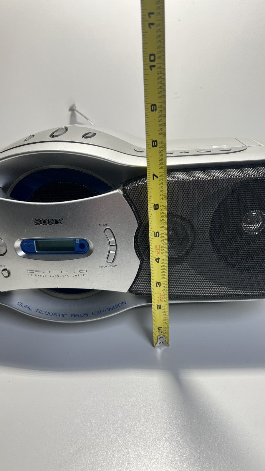 Sony Boombox CFD-F10 CD AM/FM Radio Cassette CD Recorder Mega Bass **READ**