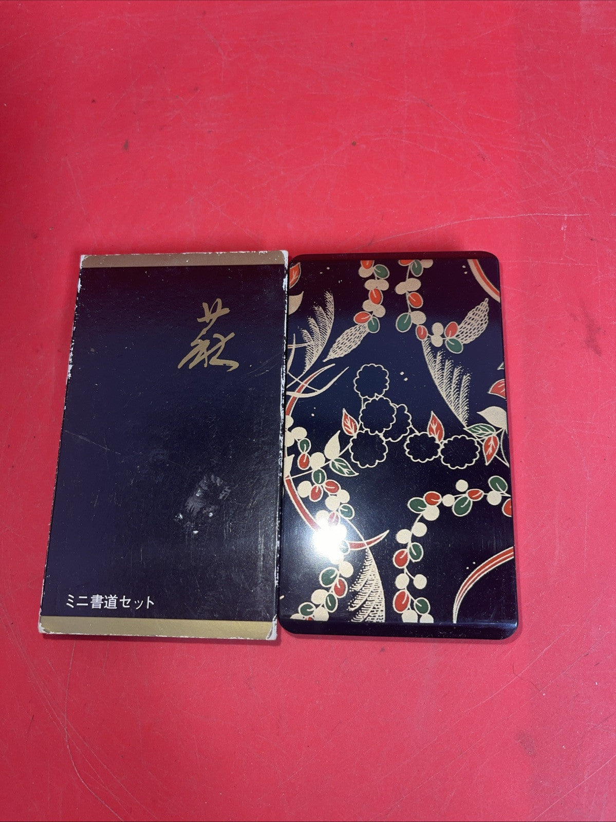 Calligraphy Set Ink Stone Vintage Suzuri Grinder Shodo Shuji Antique Collection