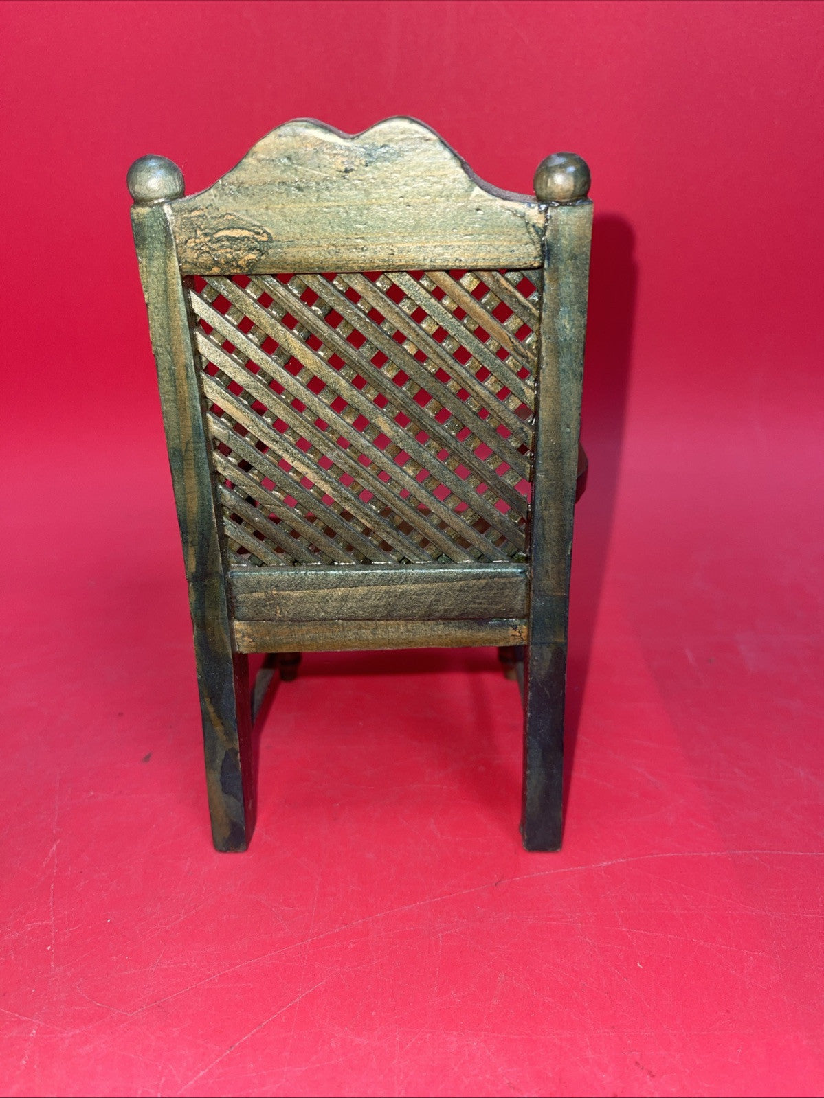 Vintage Wooden Chair for Doll Display