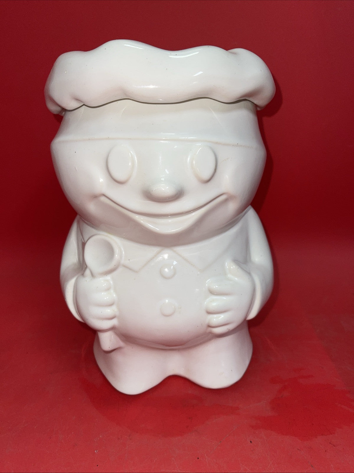 McCoy #183 Pillsbury Doughboy Bobby The Baker Lidded Cookie Jar 10" Tall Vtg