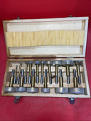 Wood Drill Bit Set 16 Piece in Wood Box 1/4 - 2 1/8 "  Woodworking Hole Saw Kit